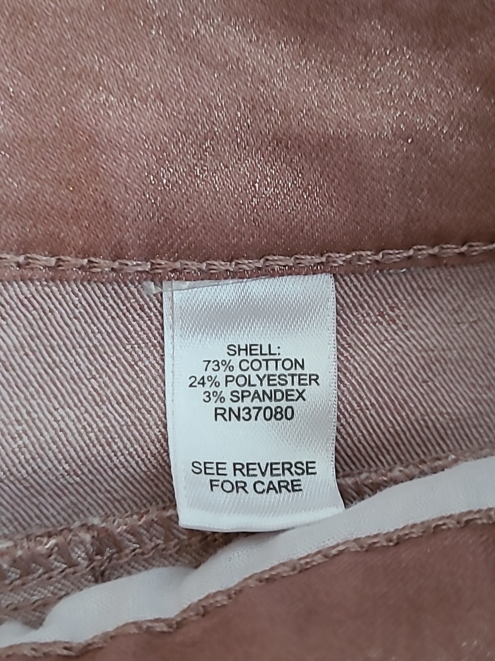Sparkle/Shimmering Mauve Skinny Jeans LIKE NEW - Picture 6 of 10